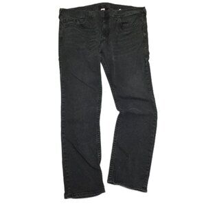 True Religion Ricky Relaxed Straight Black Jean 42